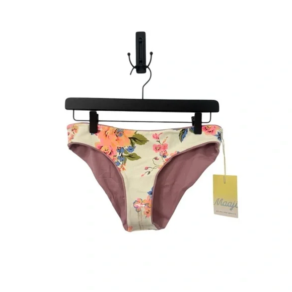 NEW MAAJI Mauve + Floral Reversible Bikini Bottoms - Picture 2 of 2